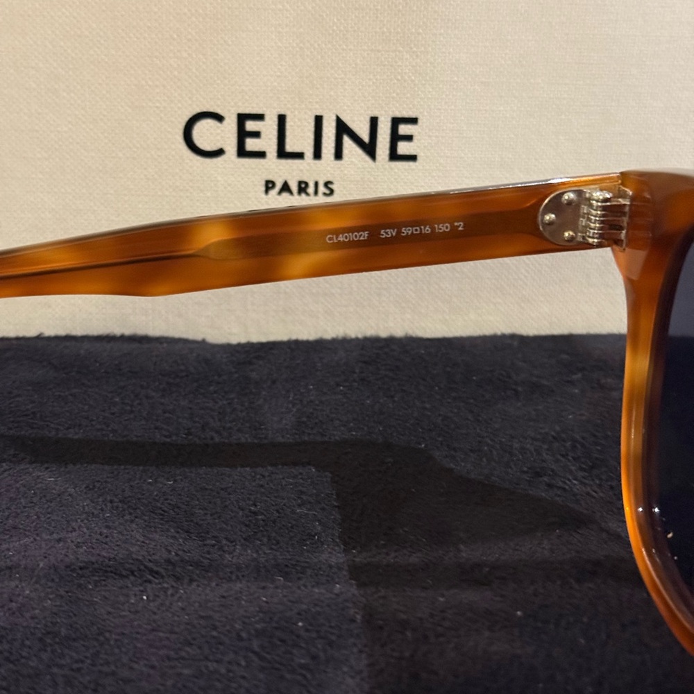 Celine CL40102F Aviator Sunglasses - dark Havana - Picture 2 of 4